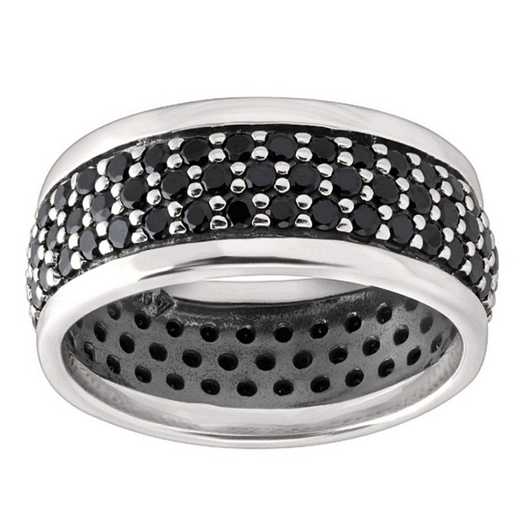 FIRM! Silpada Sterling Silver & Black Spinel Ring - Picture 1 of 9